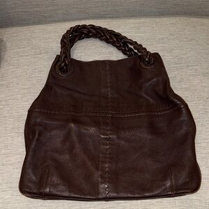 Bottega Veneta Dark Brown Leather Shoulder Bag